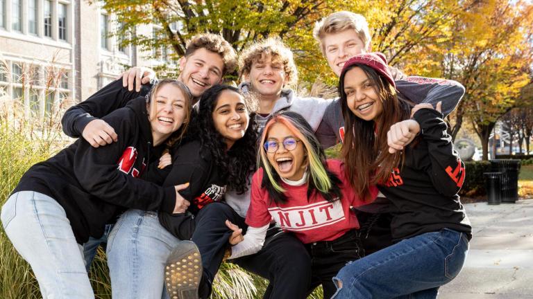 A group of happy students